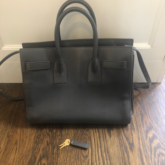 Saint Laurent Gray Small Sac Du Jour - Picture 2 of 7